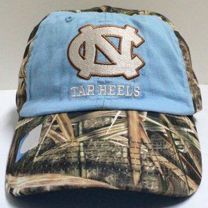 UNC Tarheels White Letter Unisex Camo Baseball Cap